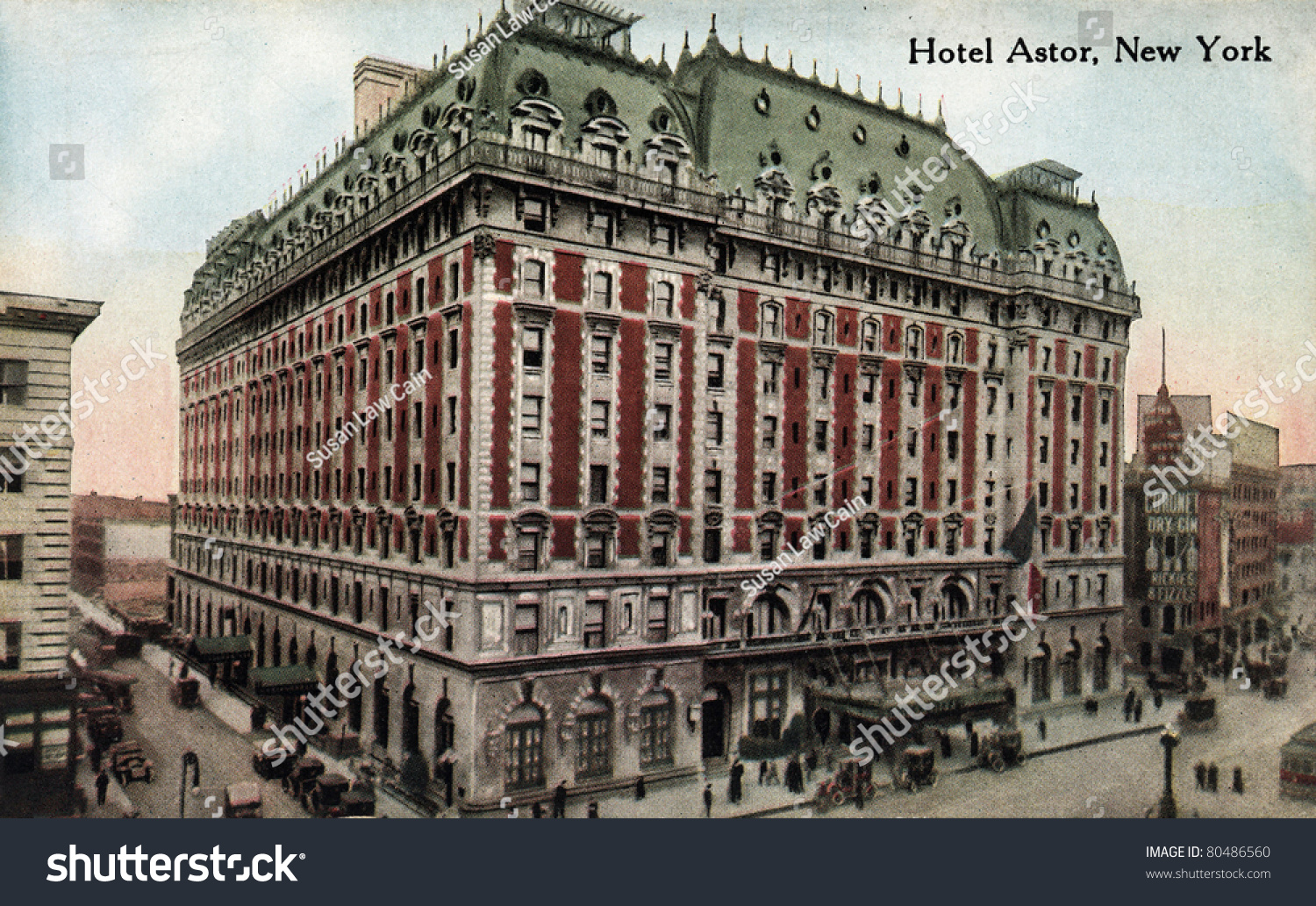 New York City – Circa 1912: Vintage Postcard Depicting The Hotel Astor ...