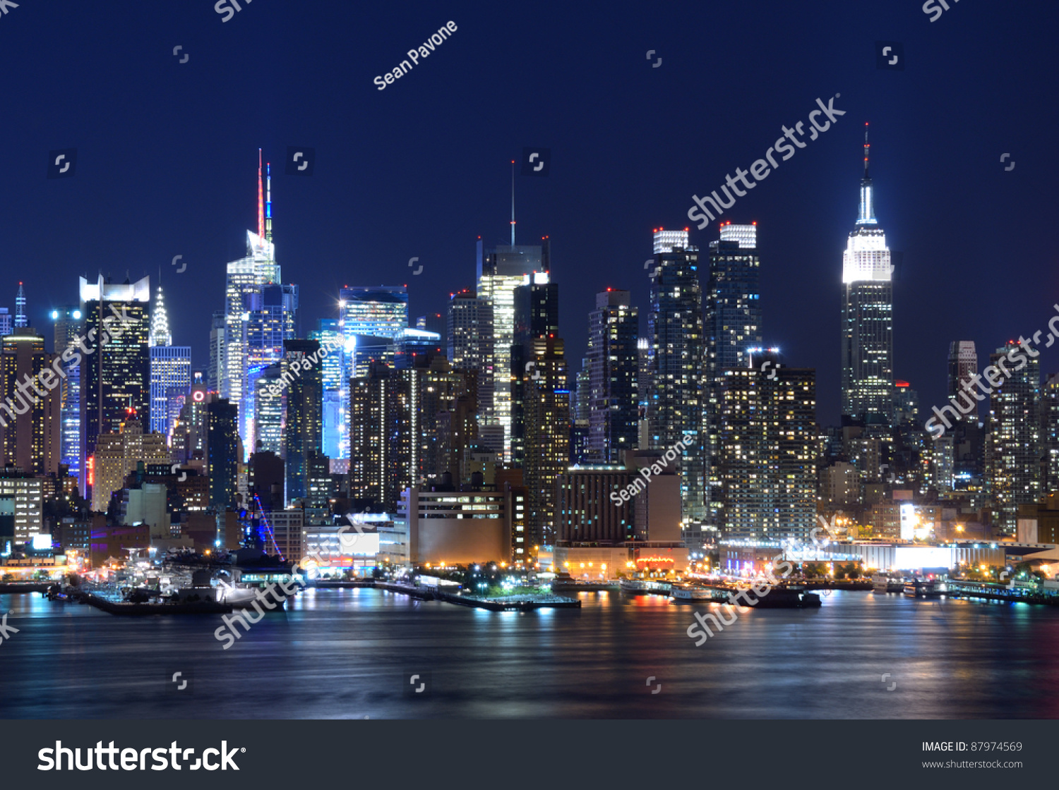 New York City Skyline Viewed Weehawken Stock Photo 87974569 Shutterstock