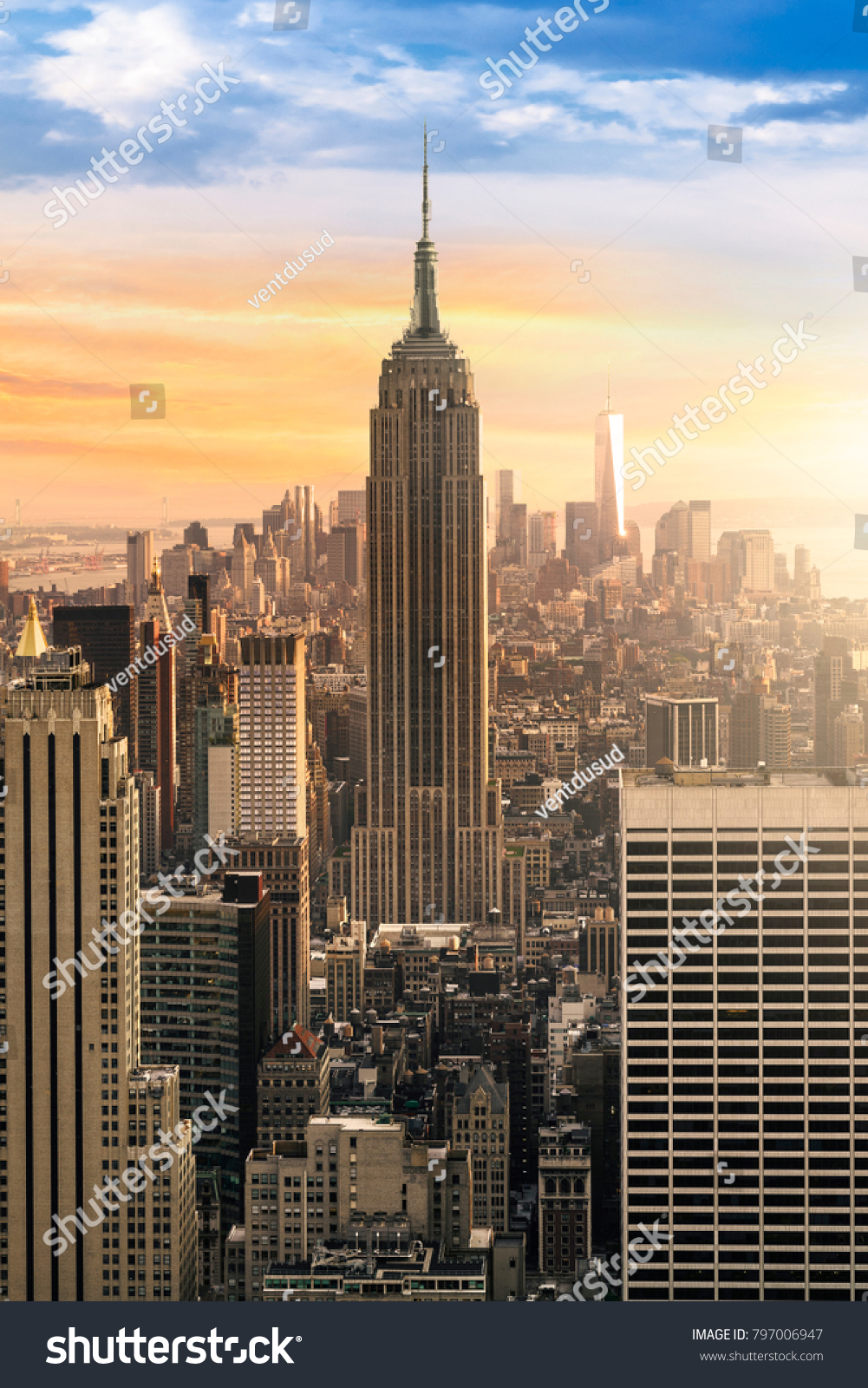 New York City Skyline Urban Skyscrapers Stock Photo 797006947 ...