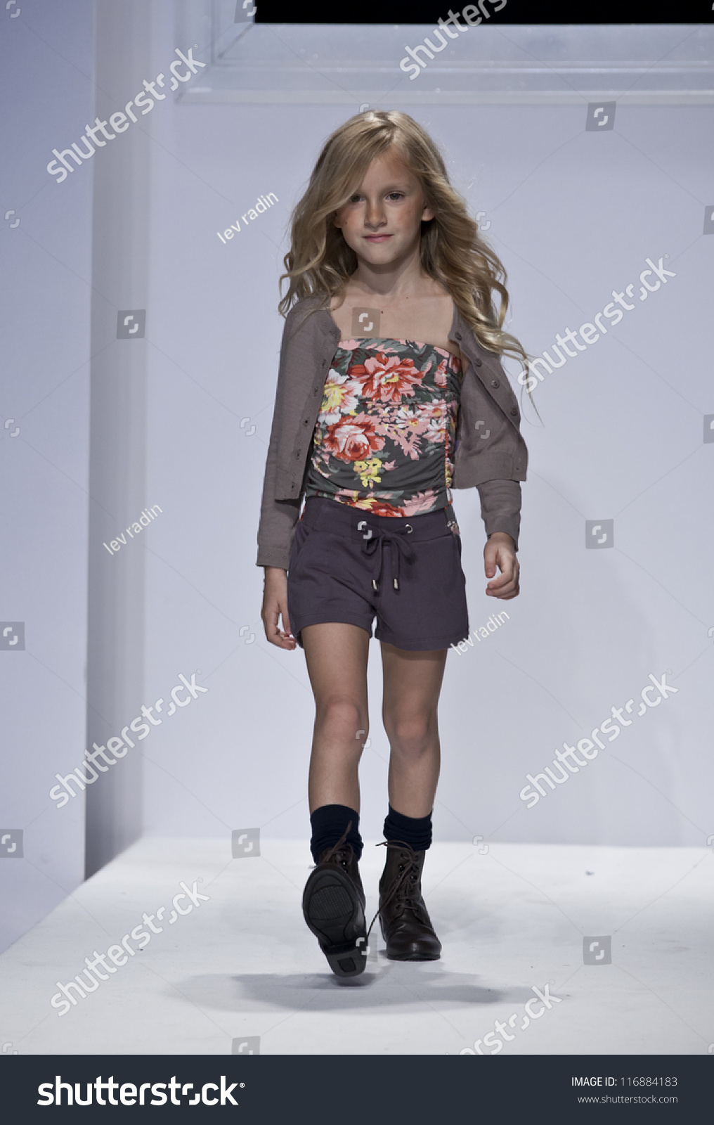 New York - October 20: Girl Model Walks Runway For Petite Parade Show ...