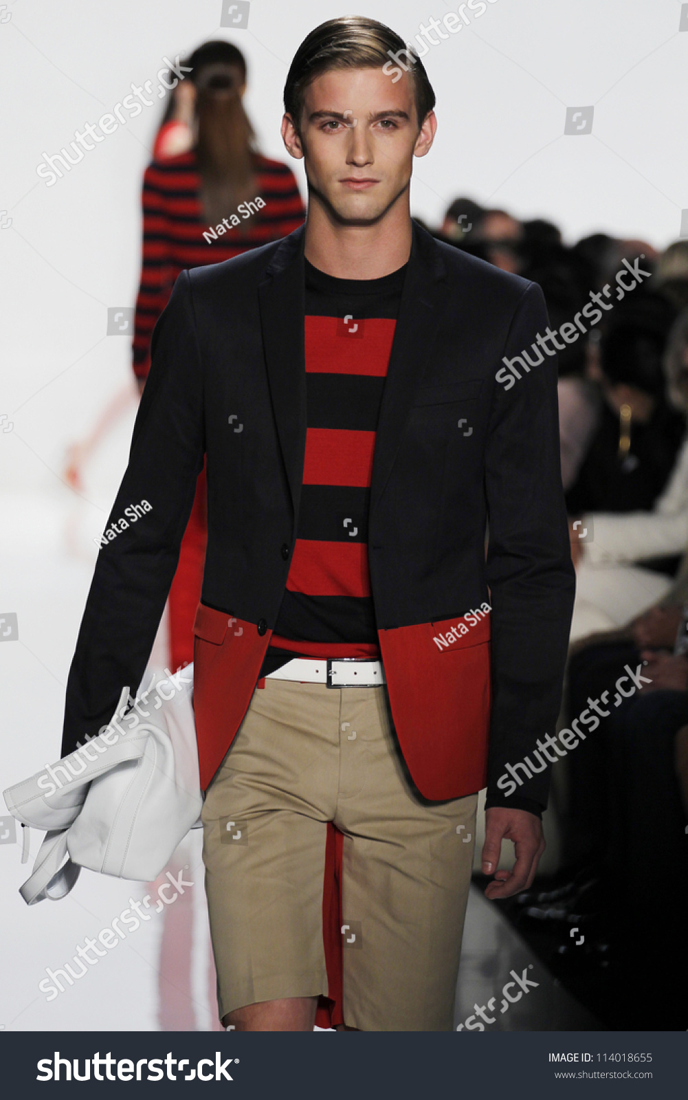 New York - September 12: Male Model Walks The Runway At The Michael ...