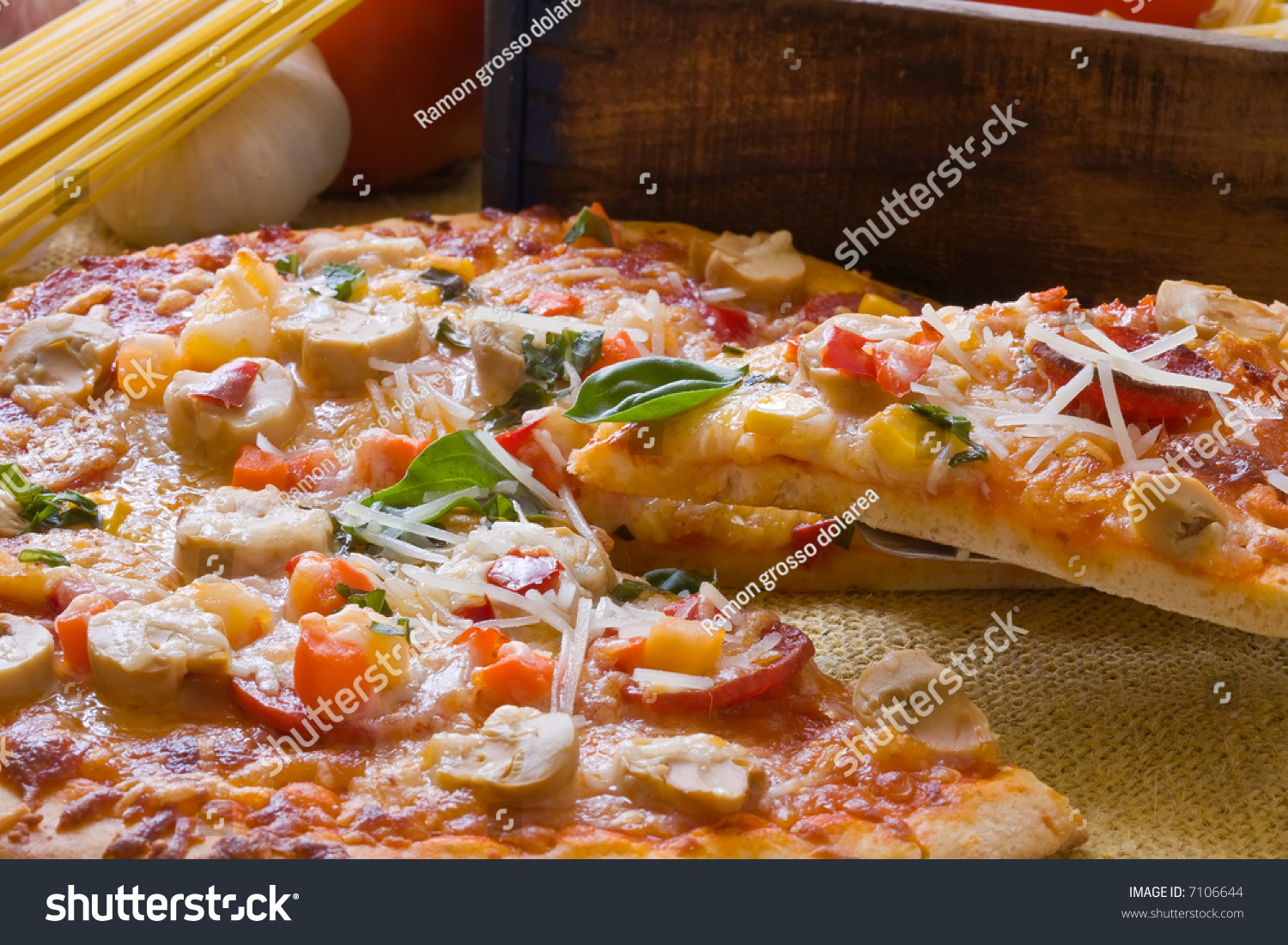 New York Style Pepperoni Pizza Decoration Stock Photo (Edit Now New York Style Pepperoni Pizza Decoration Stock Photo (Edit Now