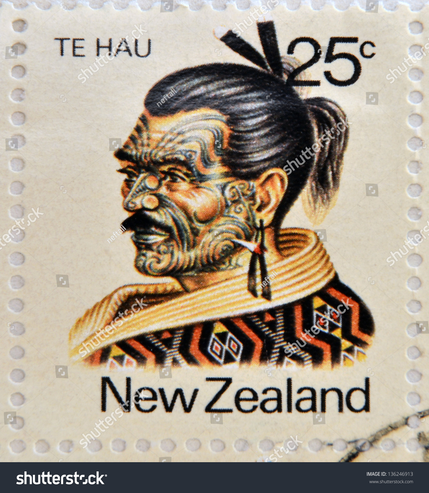 New Zealand Circa 1980 Stamp Printed Stock Photo Edit Now