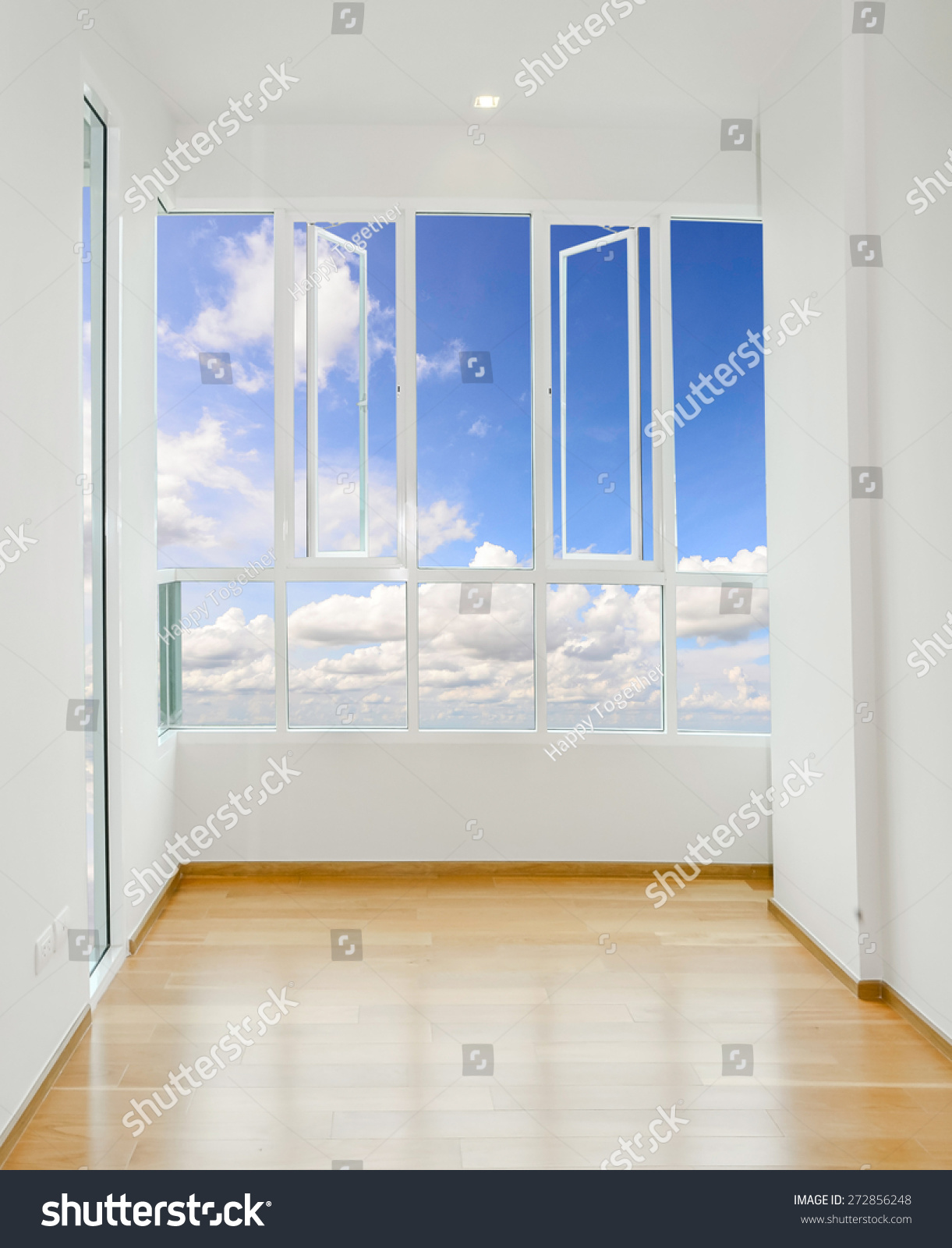 Newly Constructed House Interior Room Unfinished Stock Photo