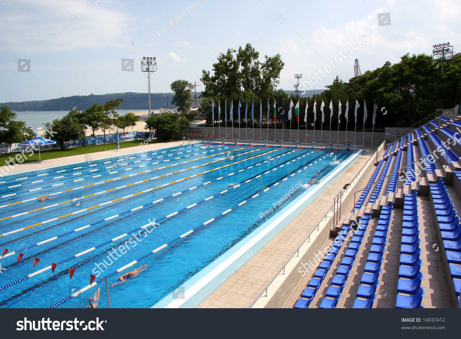 Newly Refurbished Swimming Pool In Varna, Bulgaria Stock Photo 14937412 ...