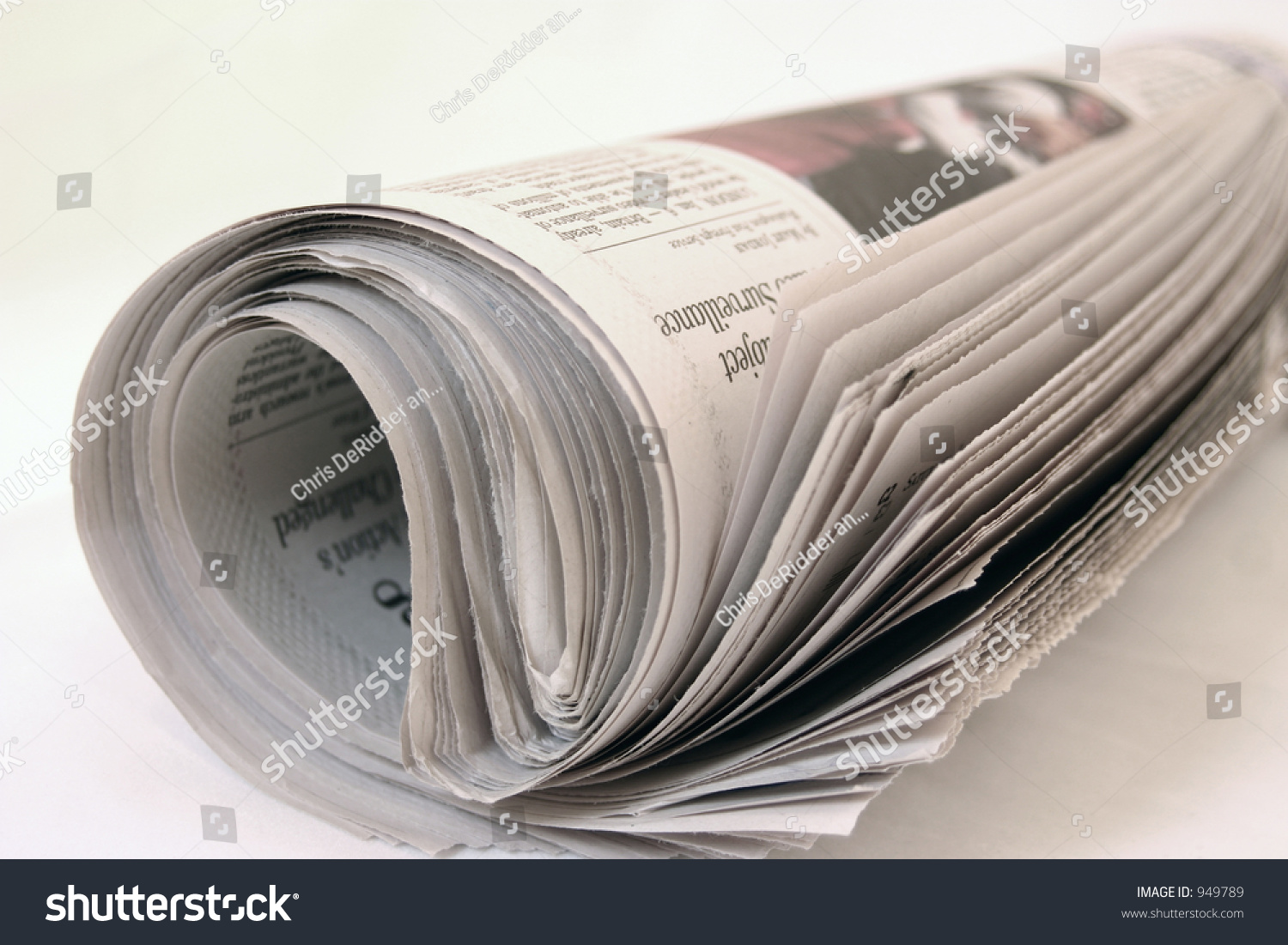 Newspaper Rolled Up Stock Photo 949789 : Shutterstock