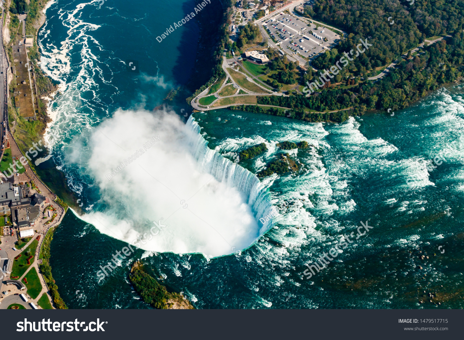 Niagara Falls Aerial View Helicopter Canadian Stock Photo Edit Now 1479517715