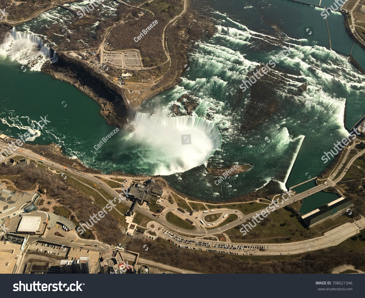 Niagara Falls Satellite View Niagara Falls April 2017 Aerial View Stock Photo 708621346 | Shutterstock