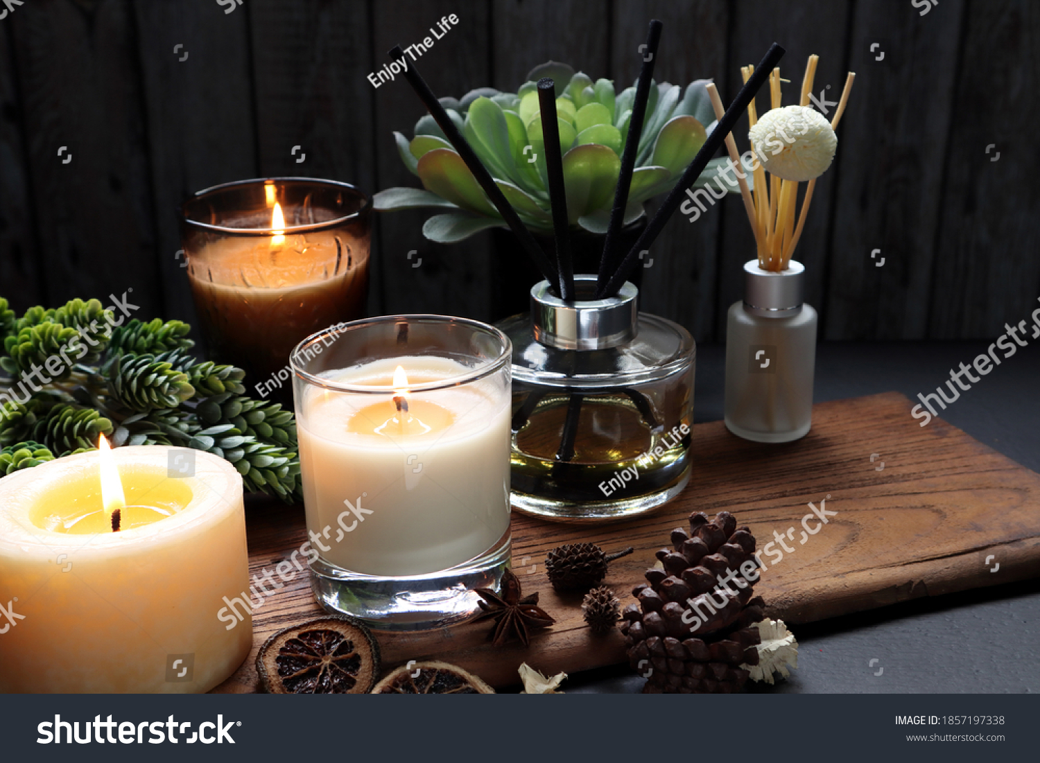 scented candles and diffusers