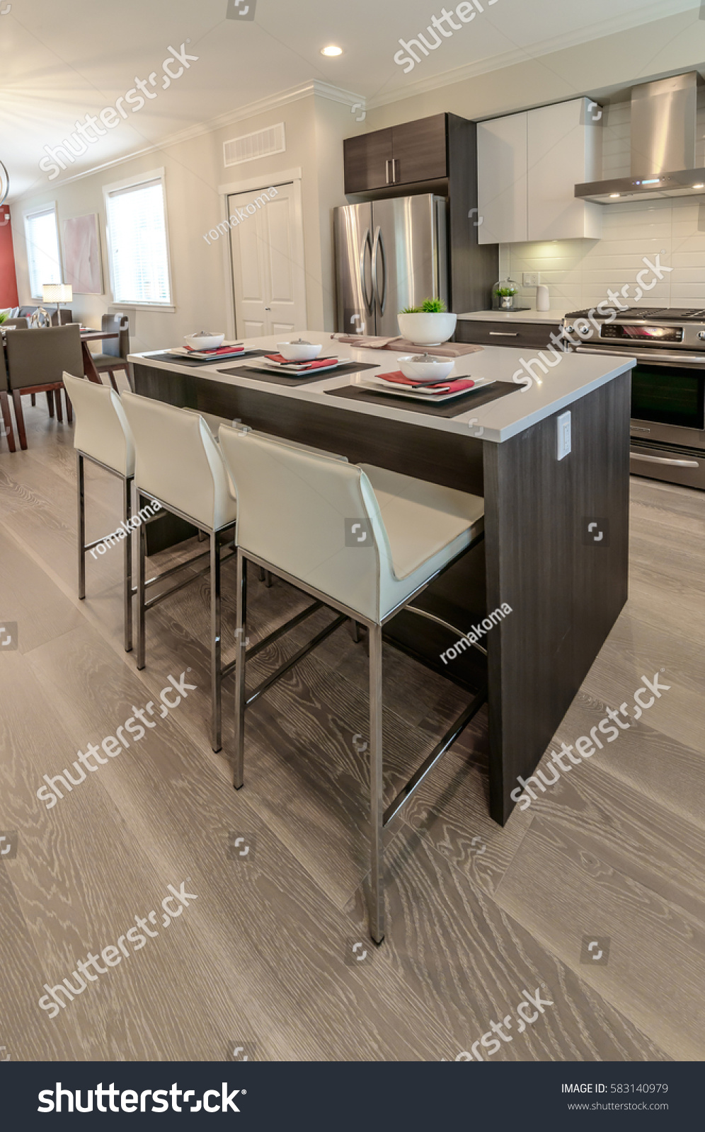 Nicely Decorated Kitchen Counter Table Iceland Stock Photo Edit Now 583140979