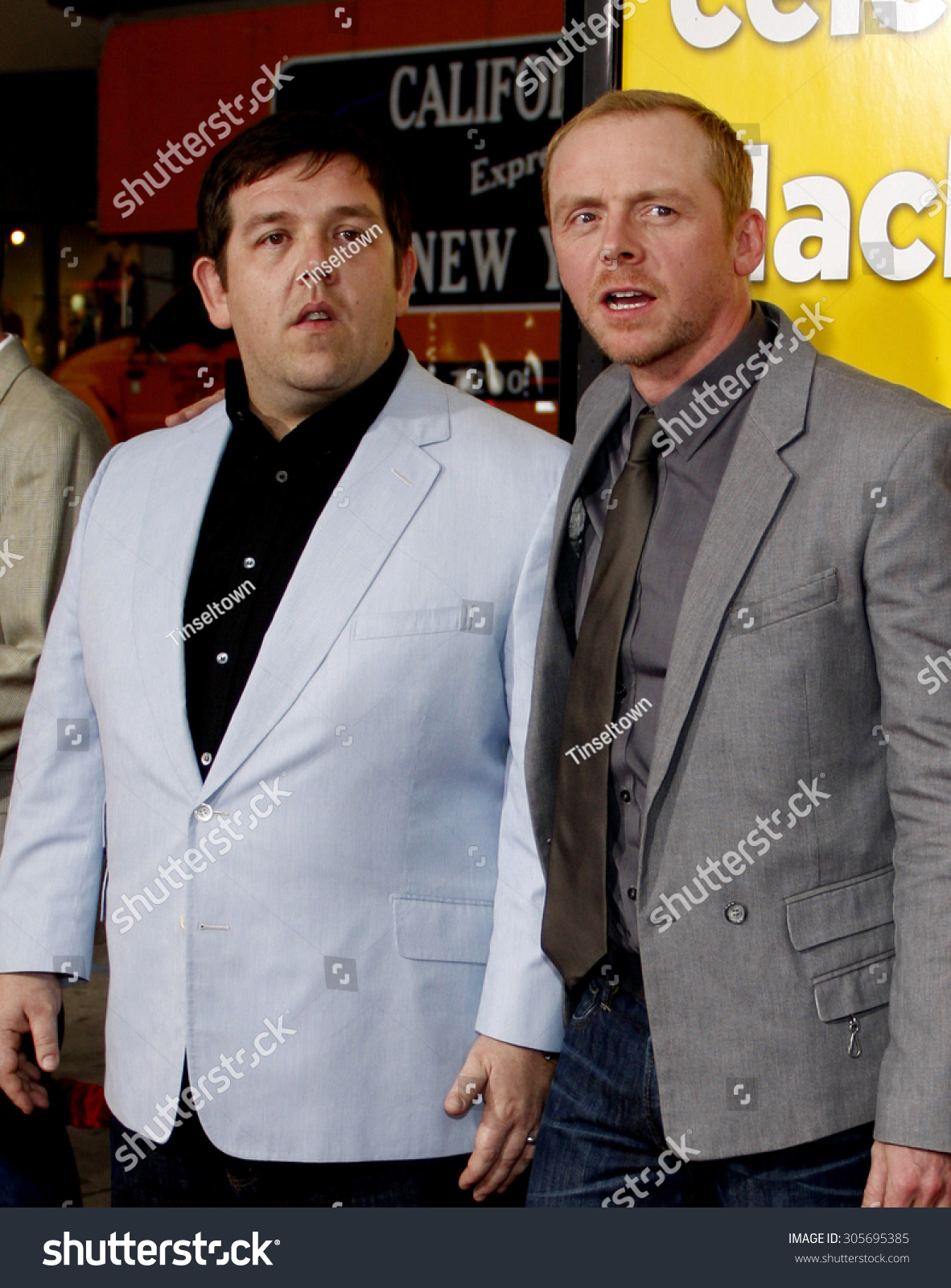 Nick Frost Simon Pegg Los Angeles Stock Photo Edit Now 305695385