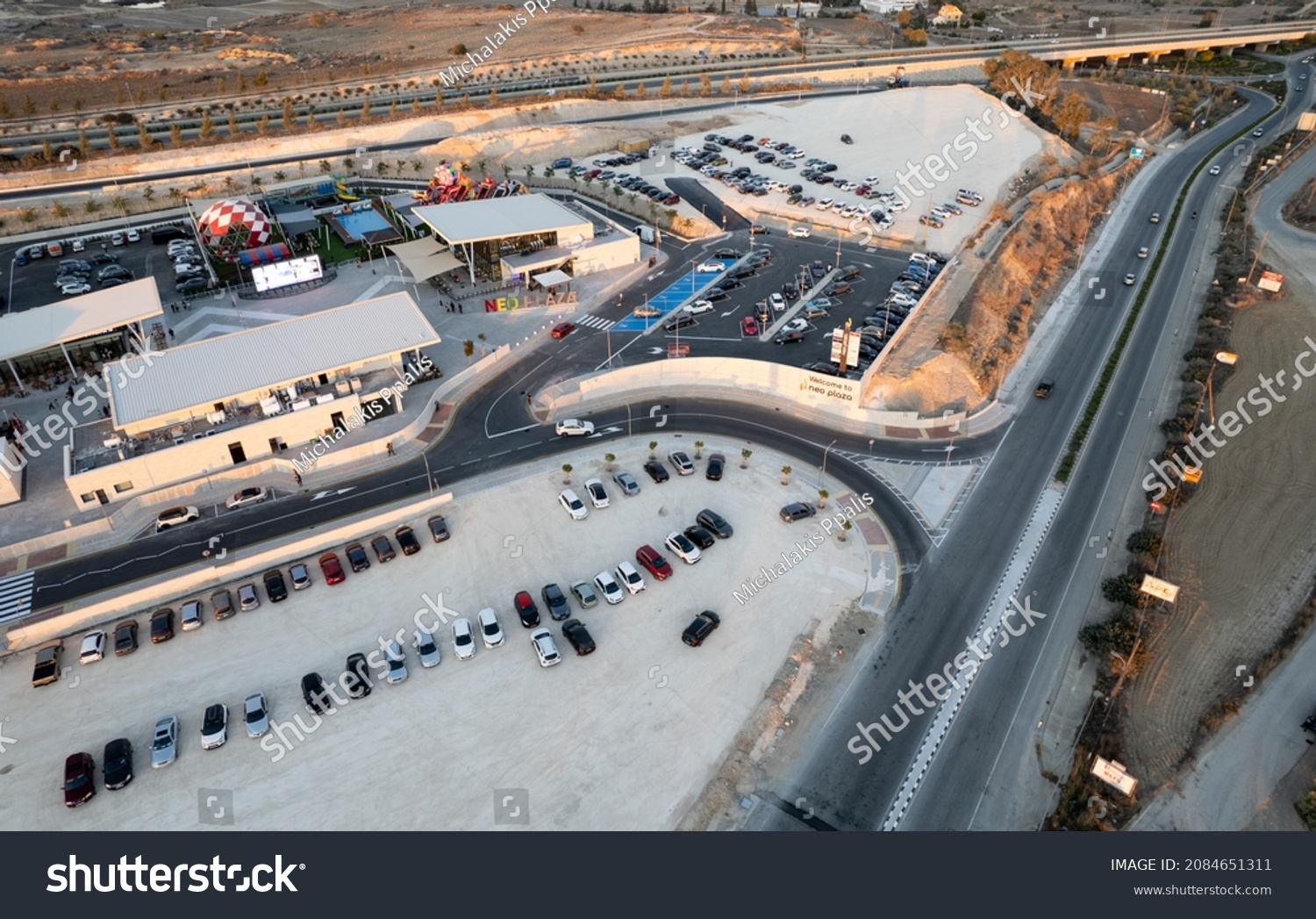 92 Nicosia Mall Images Stock Photos Vectors Shutterstock   Stock Photo Nicosia Cyprus October Aerial Drone View Of A Modern Designed Motorwat Junction Road 2084651311 