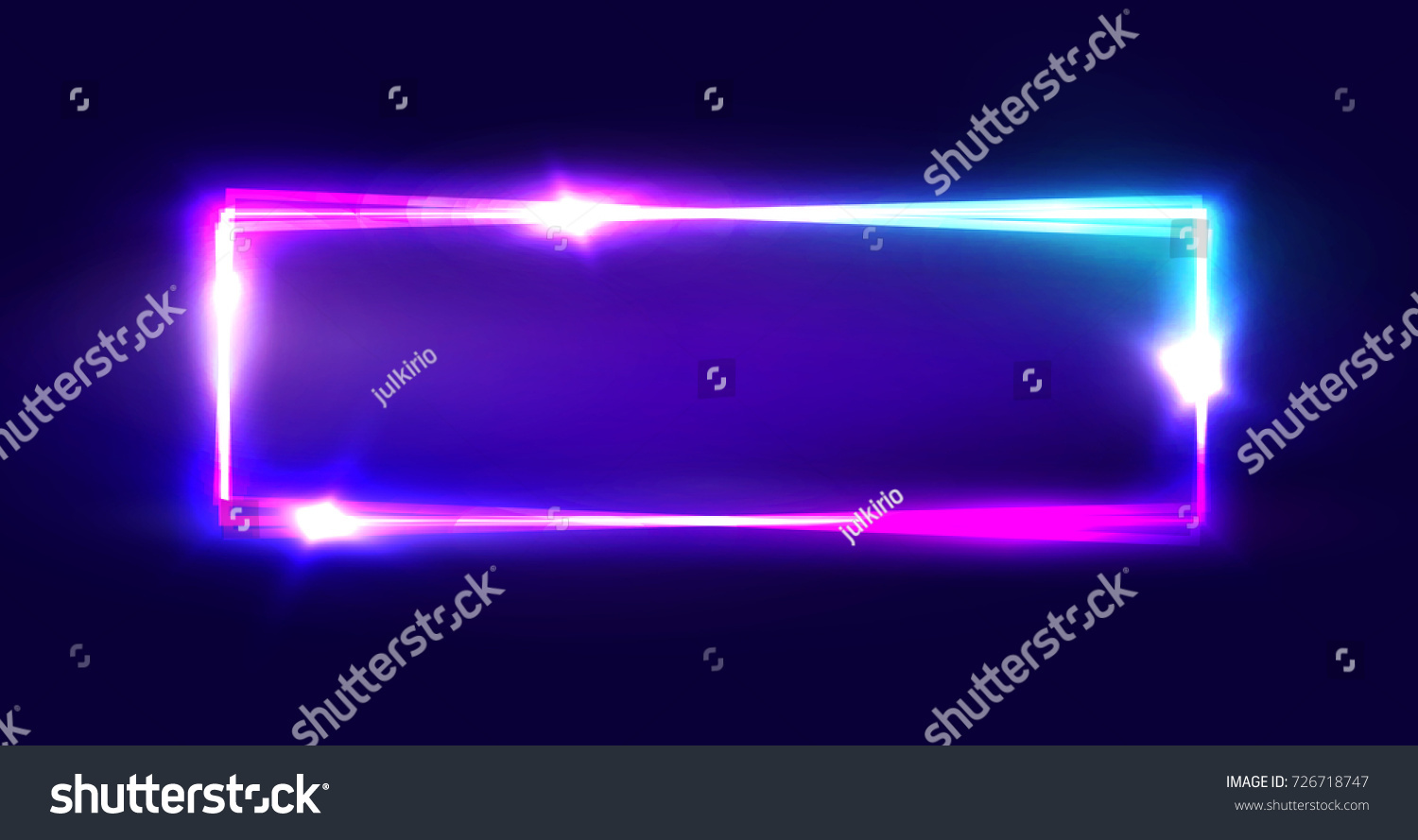 Night Club Neon Sign Blank 3d Stock Illustration 726718747 | Shutterstock