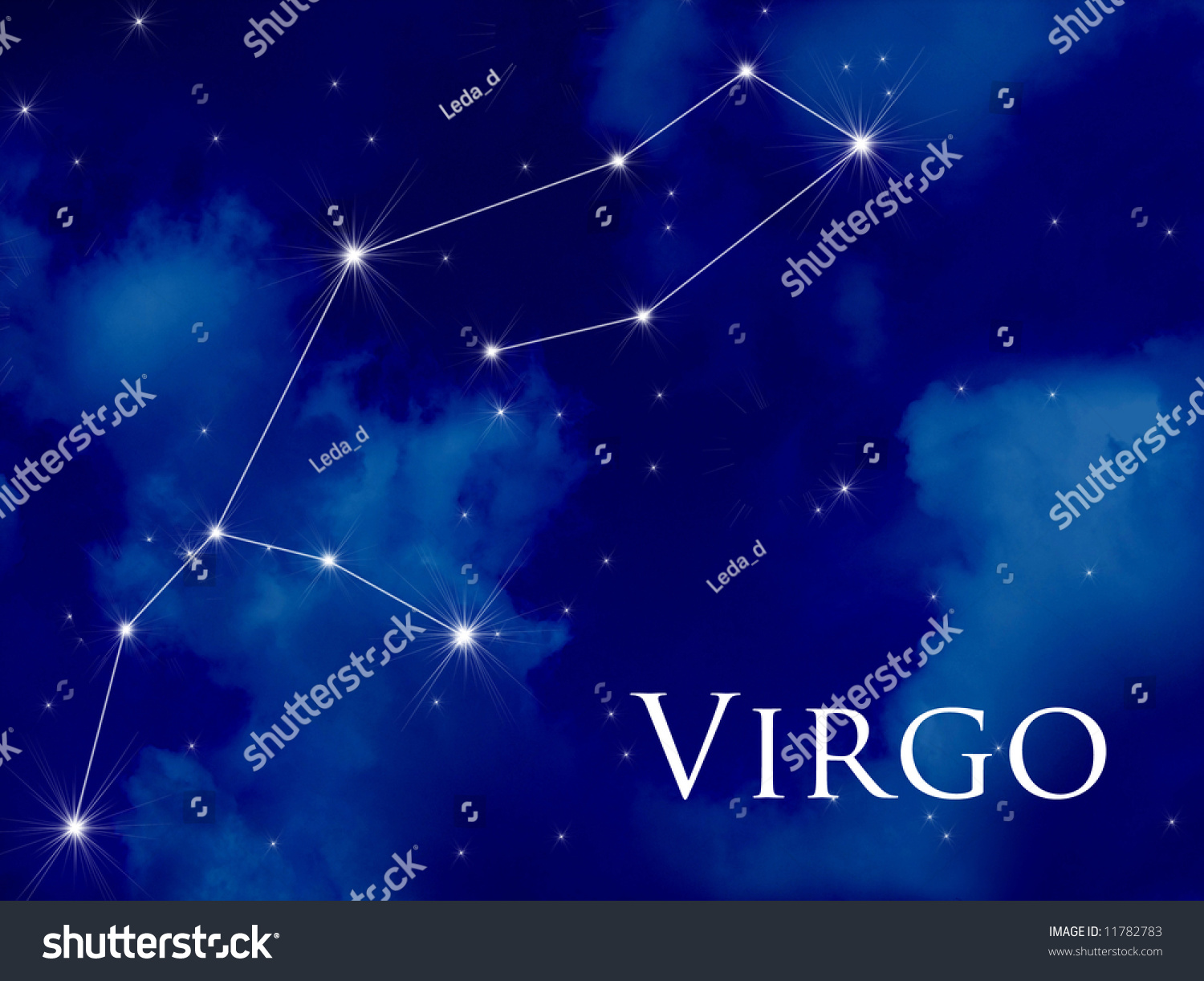 Night Sky With Virgo Constellation Stock Photo 11782783 : Shutterstock