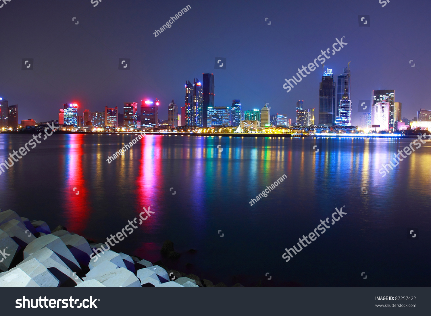 Night View In Qingdao Of China Stock Photo 87257422 : Shutterstock