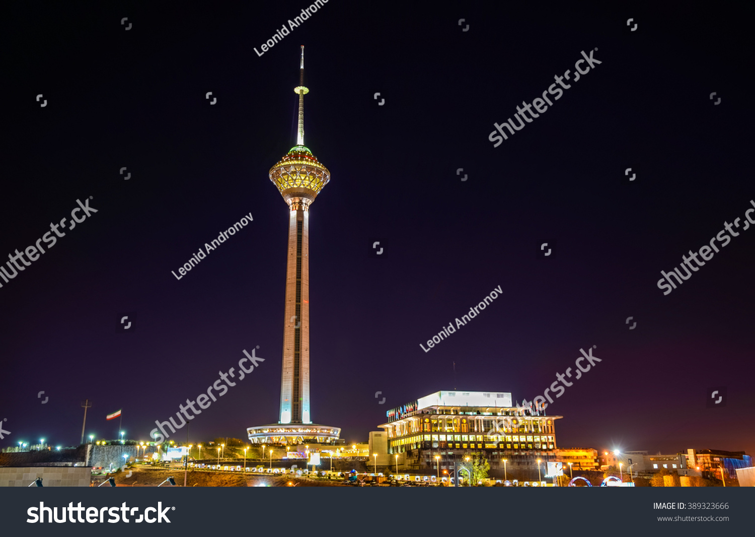 Night View Milad Tower Tehran Iran Stock Photo 389323666 - Shutterstock