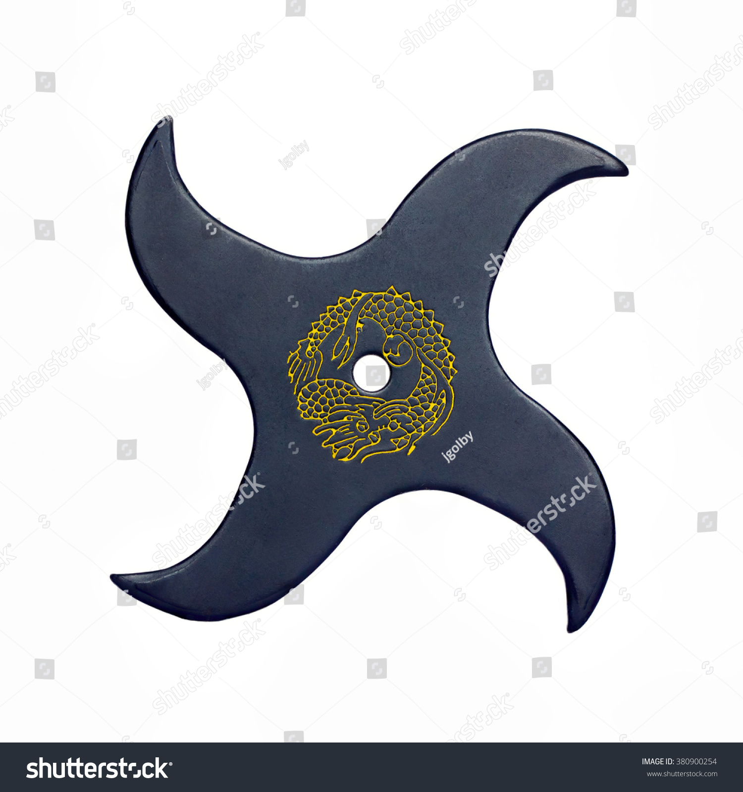 Ninja Throwing Star Shuriken Dragon Pattern Stock Photo 380900254 ...