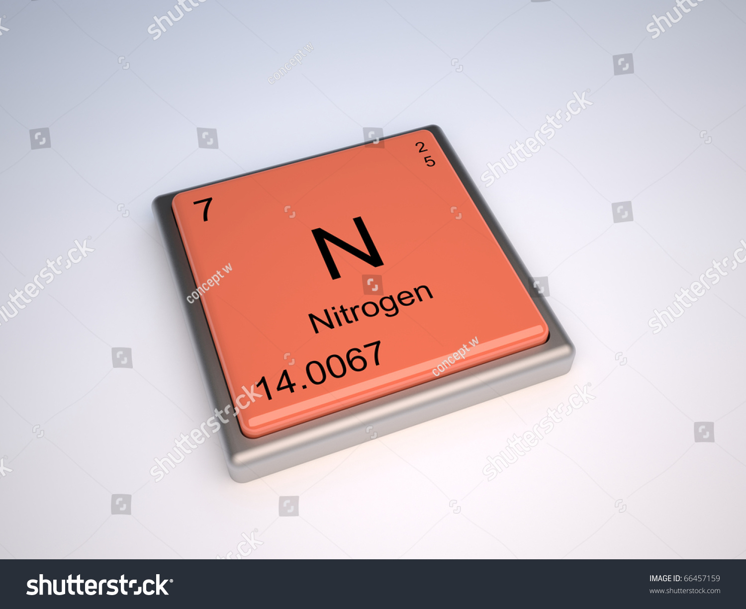 Nitrogen Chemical Element Of Periodic Table With Symbol N Stock Photo ...