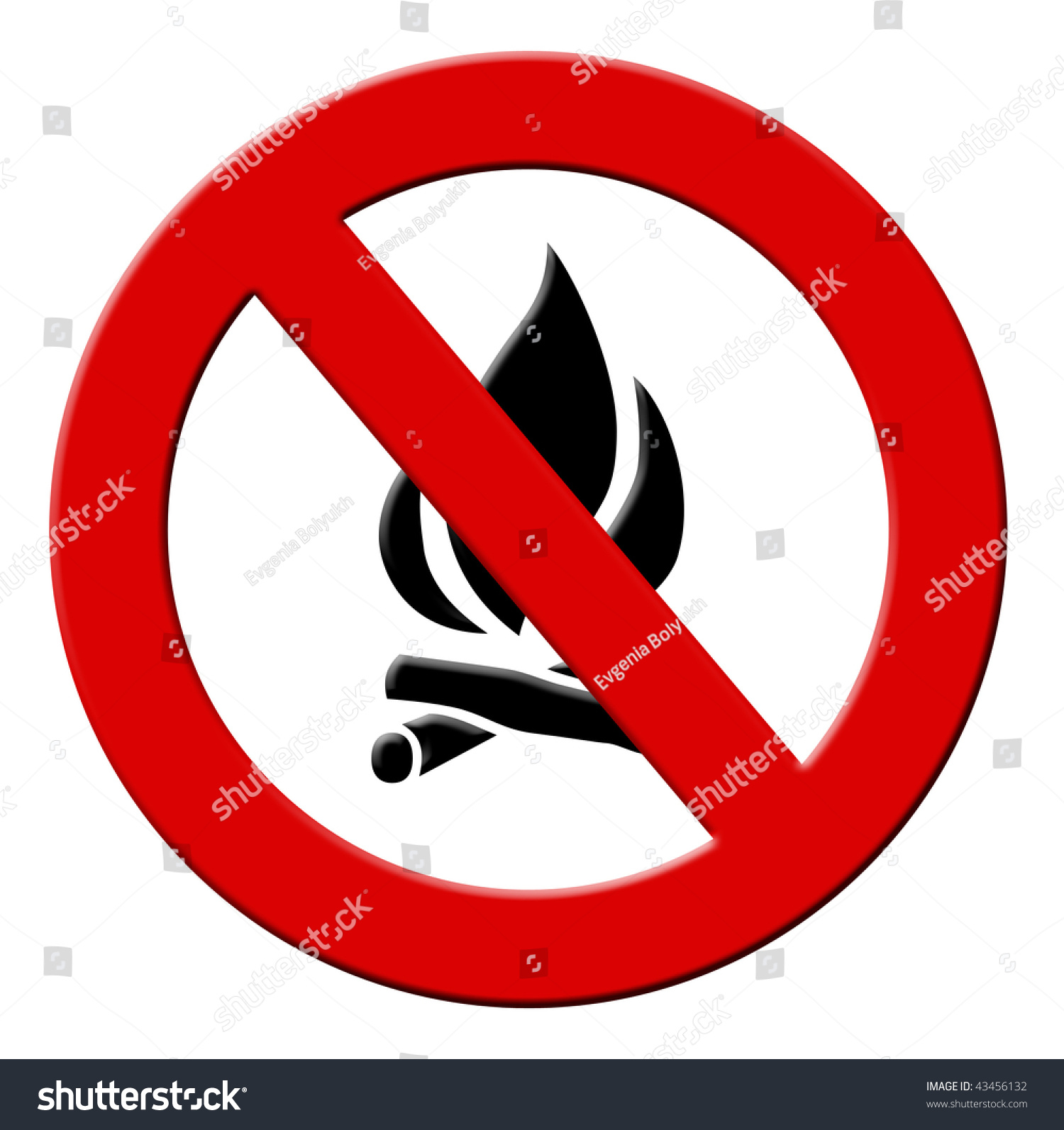 No Fire Sign Stock Photo 43456132 : Shutterstock