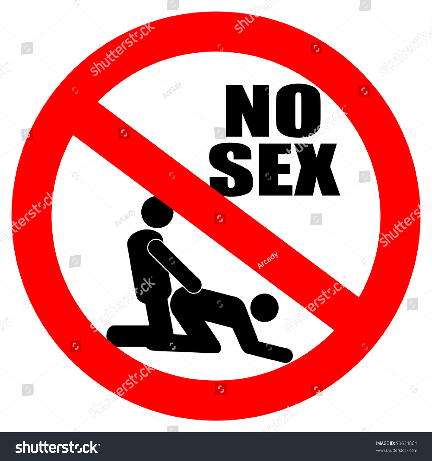 No Sex Sign Isolated On White Stock Illustration 93634864