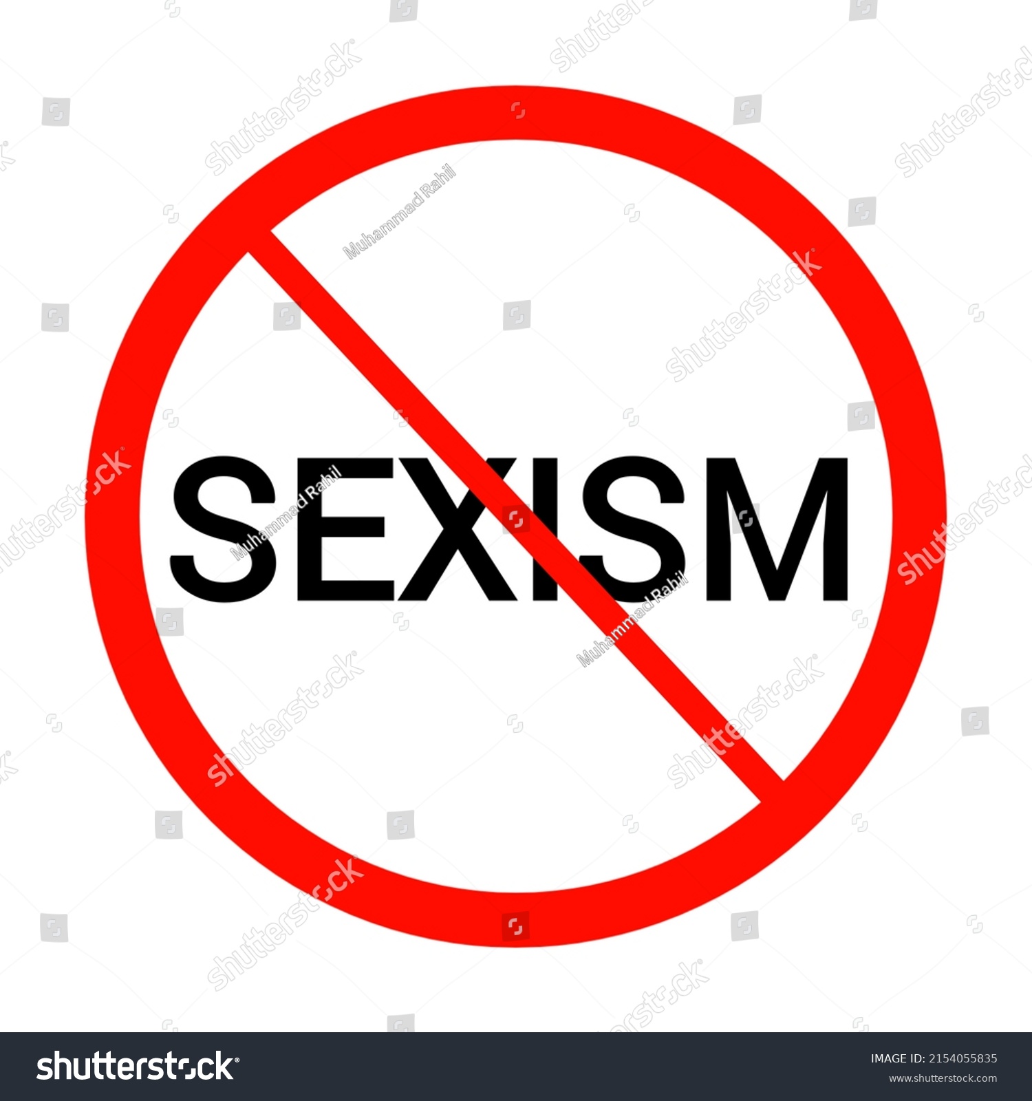 No Sexism Sign Icon Illustration Isolated Stock Illustration 2154055835 ...