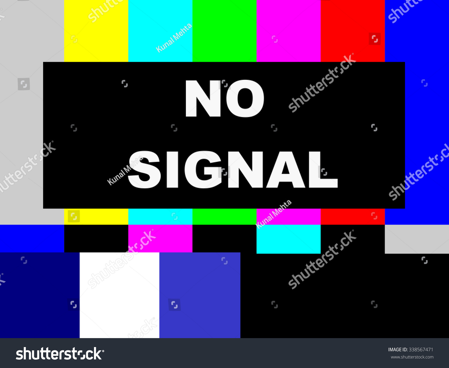 No Signal SMPTE Color Bars Television Stock Illustration 338567471 ...