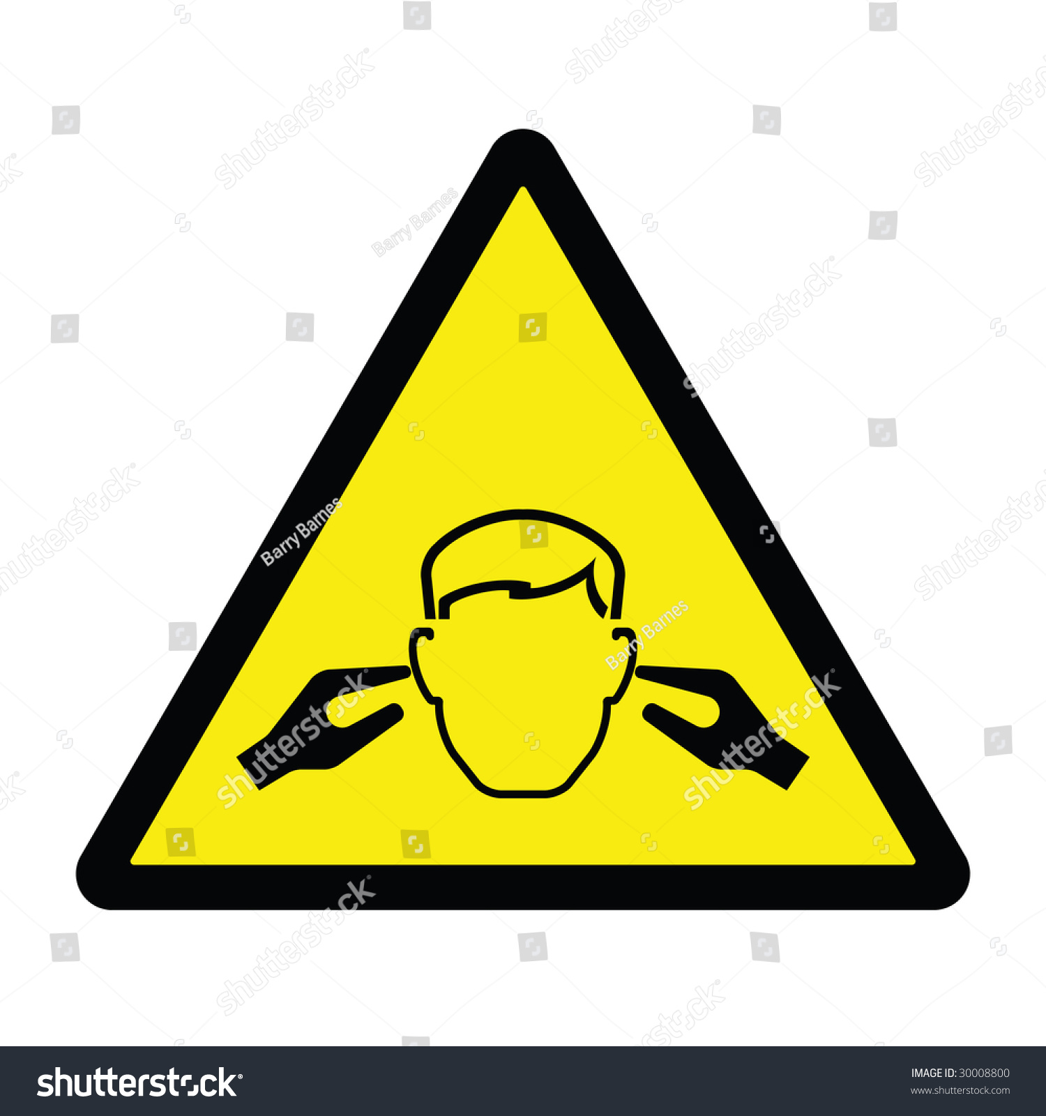 Noise Hazard Sign Stock Photo 30008800 : Shutterstock