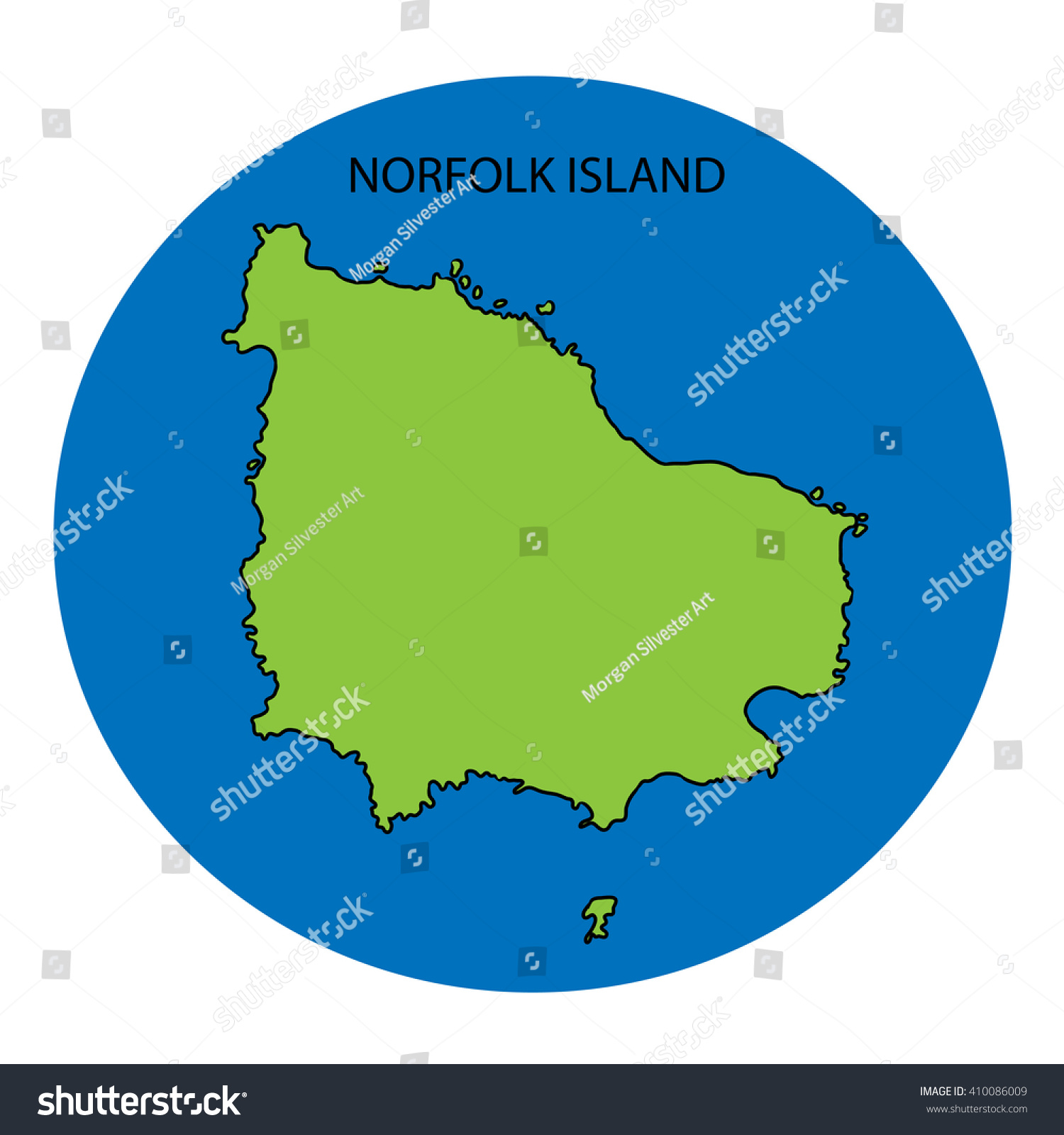 Norfolk Island Map Stock Illustration Shutterstock