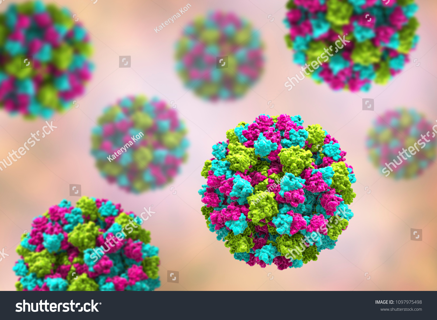 Norovirus Winter Vomiting Bug Rna Virus Stock Illustration 1097975498