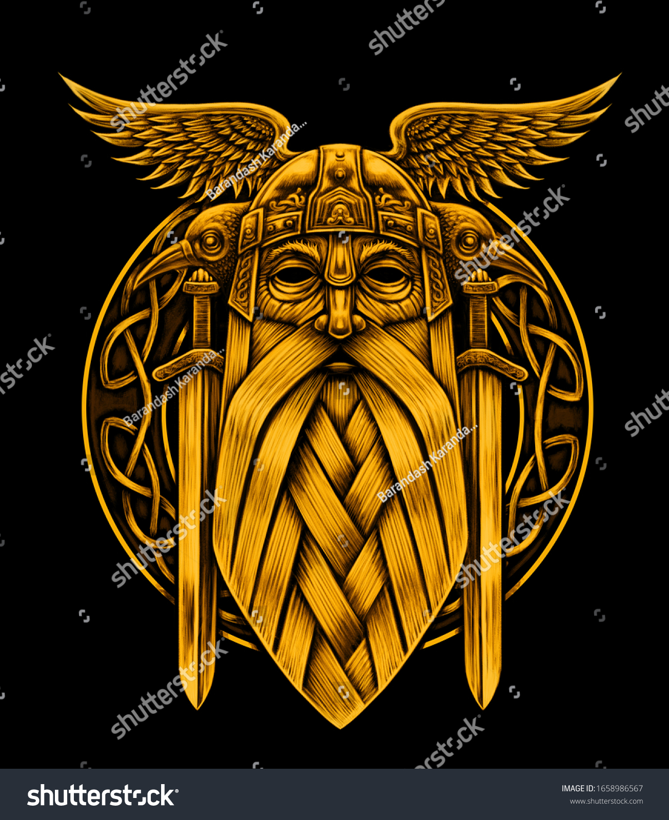 Viking Warriors Helmet in 3D Odin Norse  Celtic