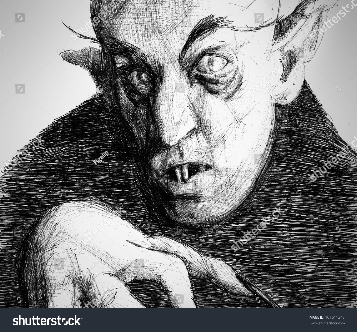 Nosferatu Scary Vampire Stock Illustration 101611348 | Shutterstock