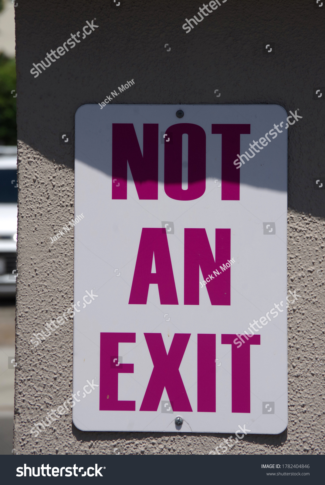 Not Exit Sign Posted On Building Stock Photo 1782404846 | Shutterstock