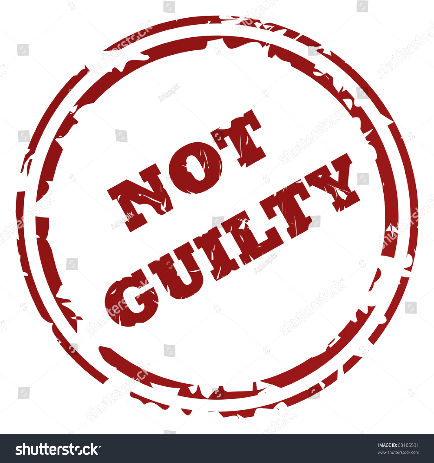 Not Guilty Stamp Seal Isolated On Stock Illustration