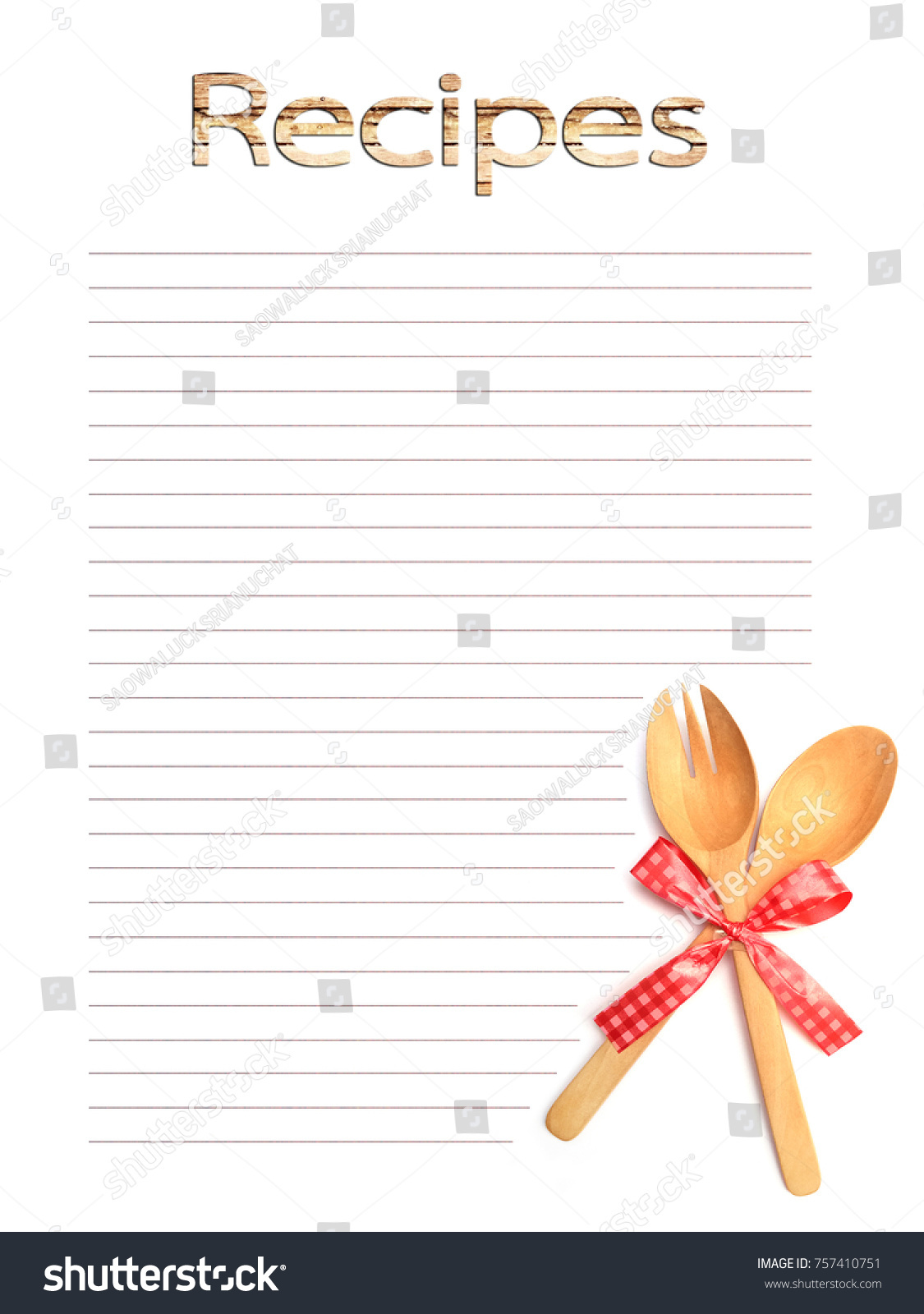 Notebook Menu Recipe Notebook Recipe Binder Stock Photo 757410751 ...