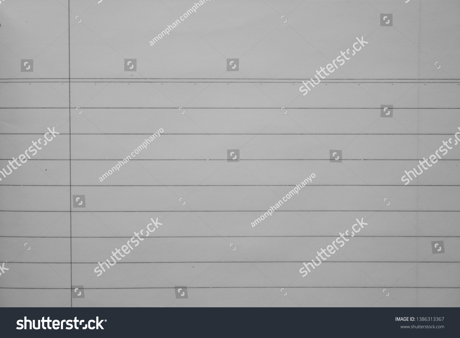 Notebook Lined Paper Backgroundwhite Letter Texture Stock Photo