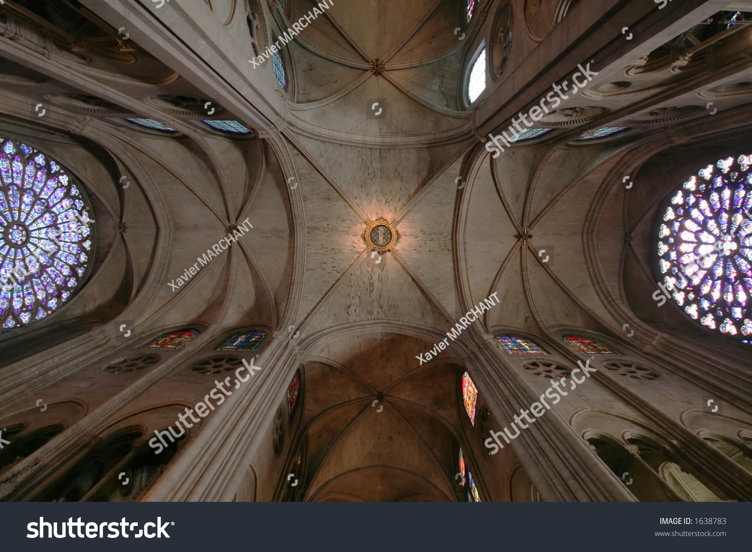 Notre Dame Cathedral Ceiling Stock Photo Edit Now 1638783
