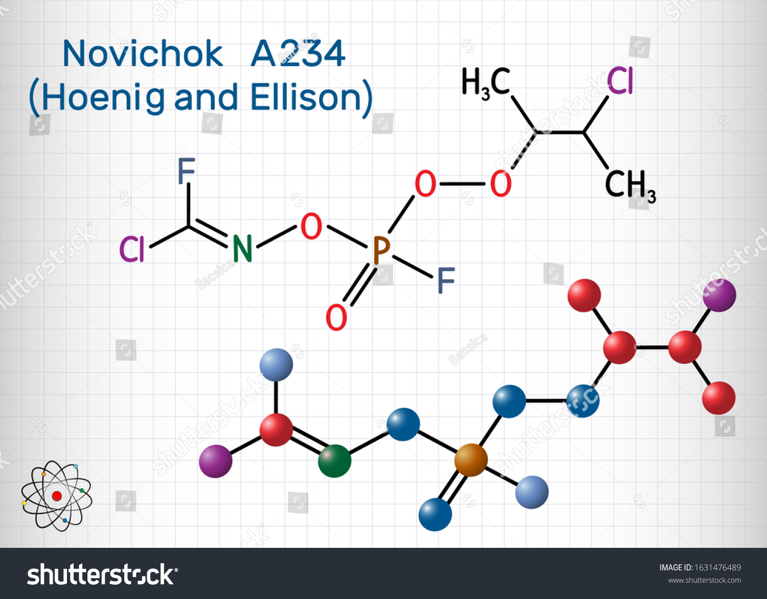 Novichok A234 Organophosphate Nerve Agent According ภาพประกอบสต็อก 1631476489 Shutterstock 1426