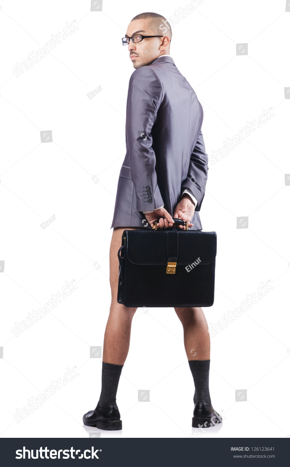 Nude Businessman Isolated On White Stock Photo Shutterstock