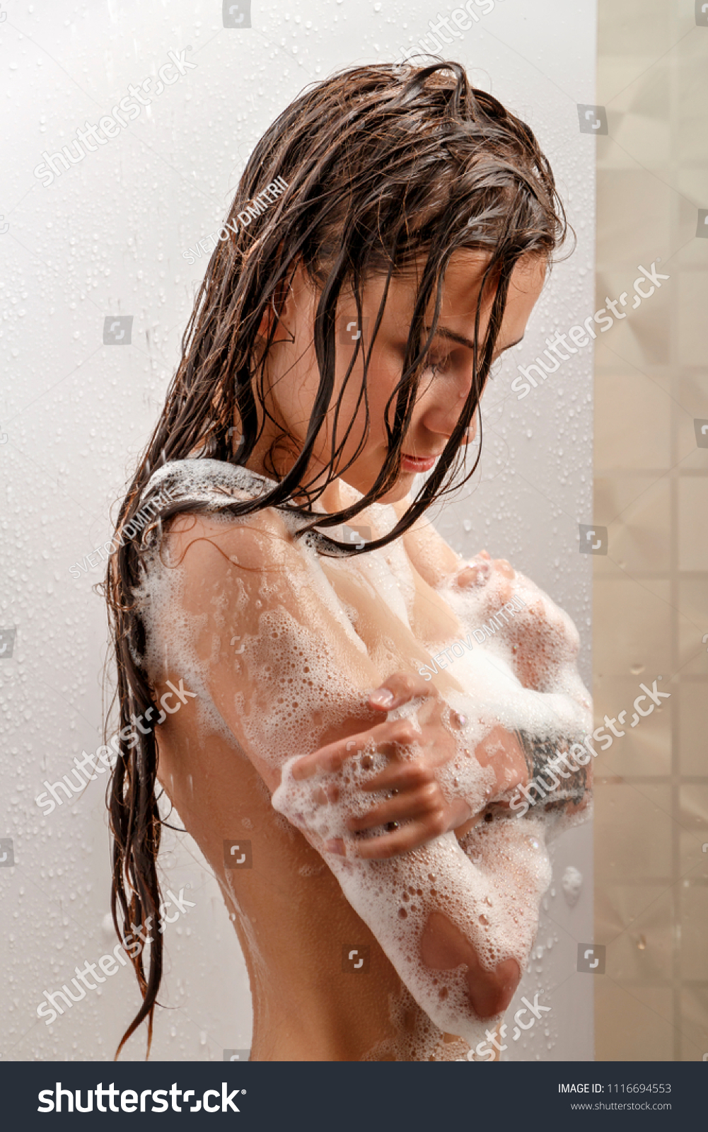 suction dildo in shower sex photo