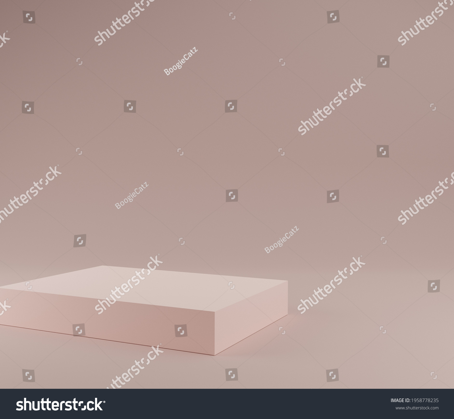 Nude Pink Background Rectangular Box Show Stock Illustration Shutterstock