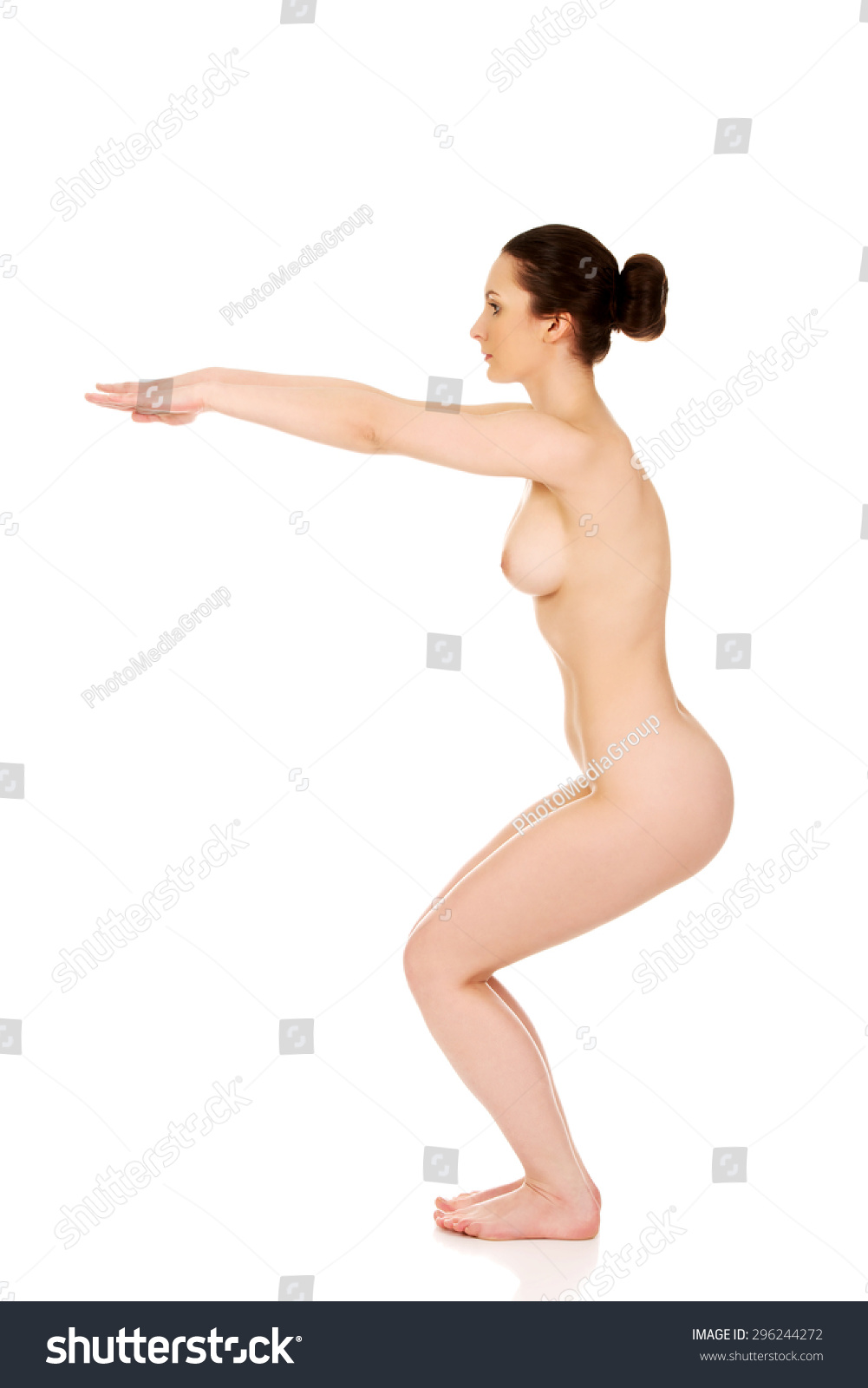 Nude Woman Exercising 110