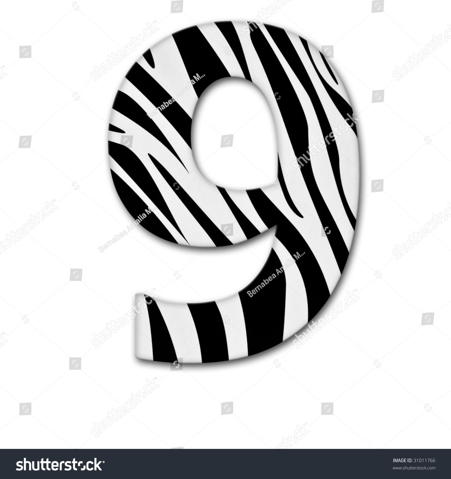 Number Nine Made Animal Print Has Stock Photo 31011766 - Shutterstock