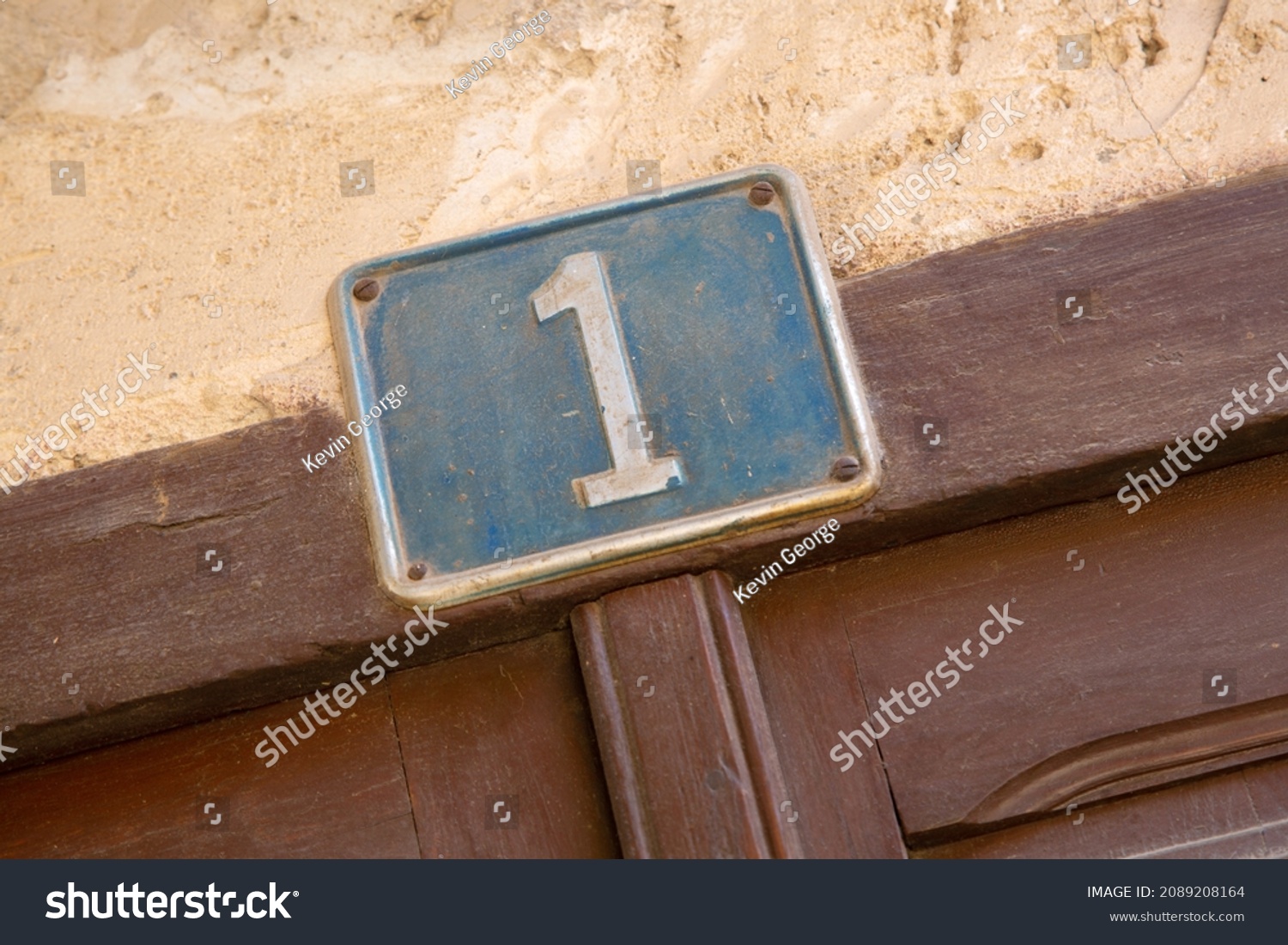 Number One Sign Above Door Stock Photo 2089208164 | Shutterstock