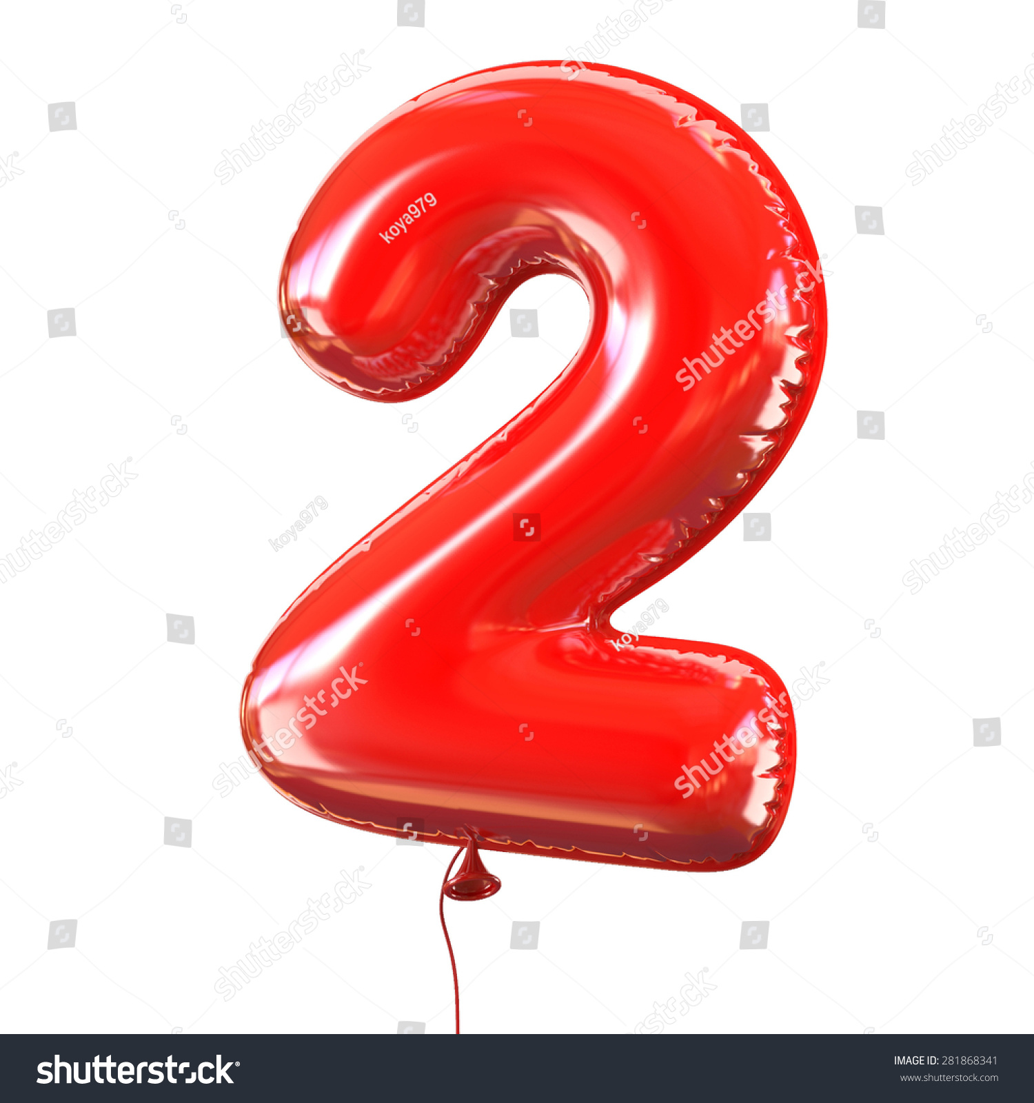 Number Two 2 Balloon Font Stock Illustration 281868341 | Shutterstock