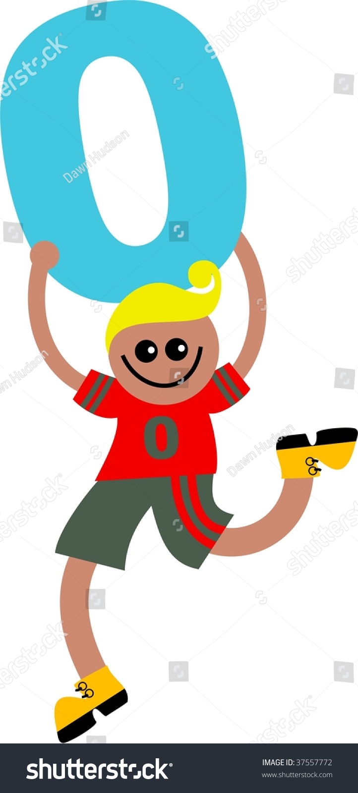 Number Zero Kid Stock Illustration 37557772 