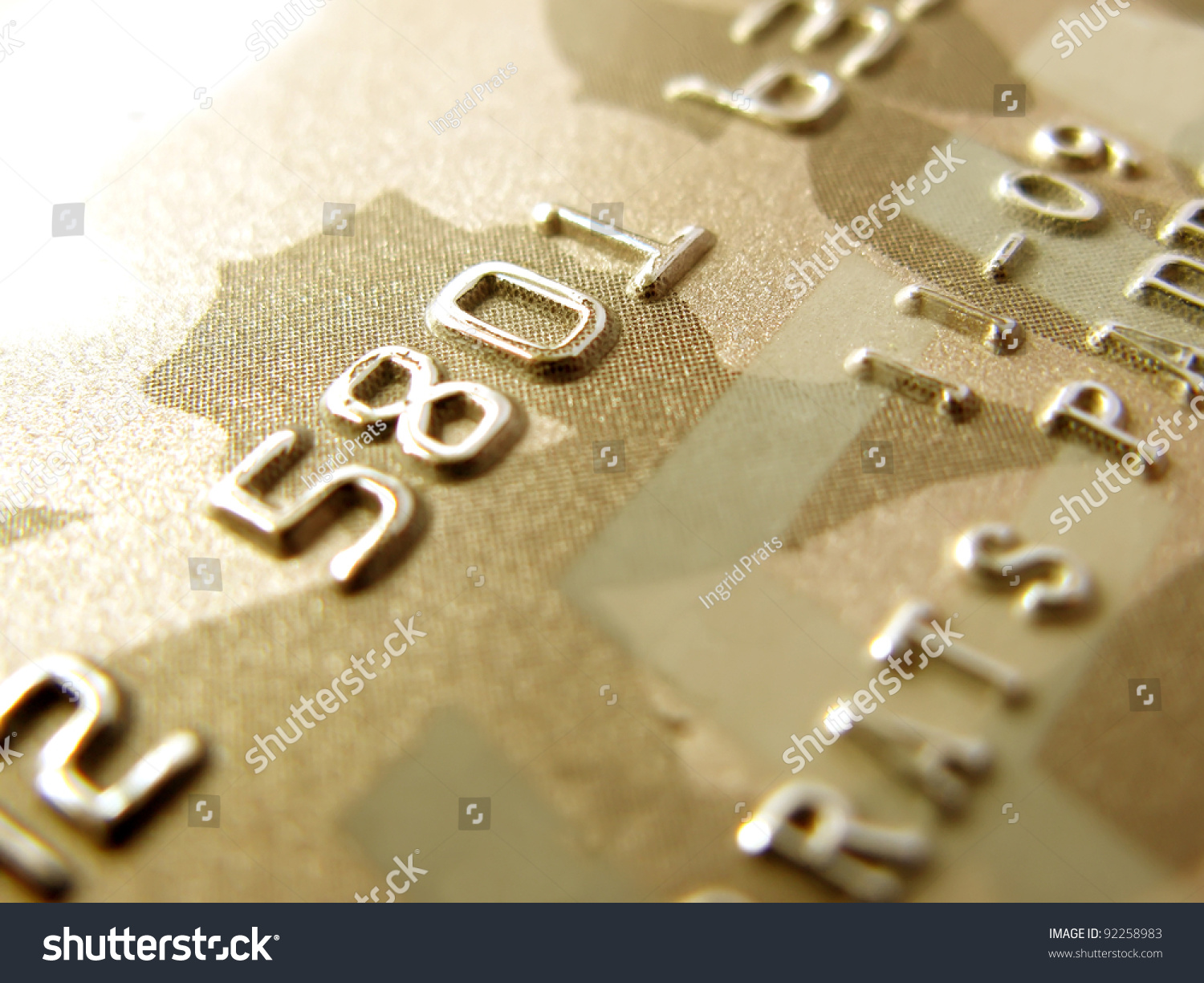 Numbers Golden Credit Card Very Close Stock Photo Edit Now 9225
