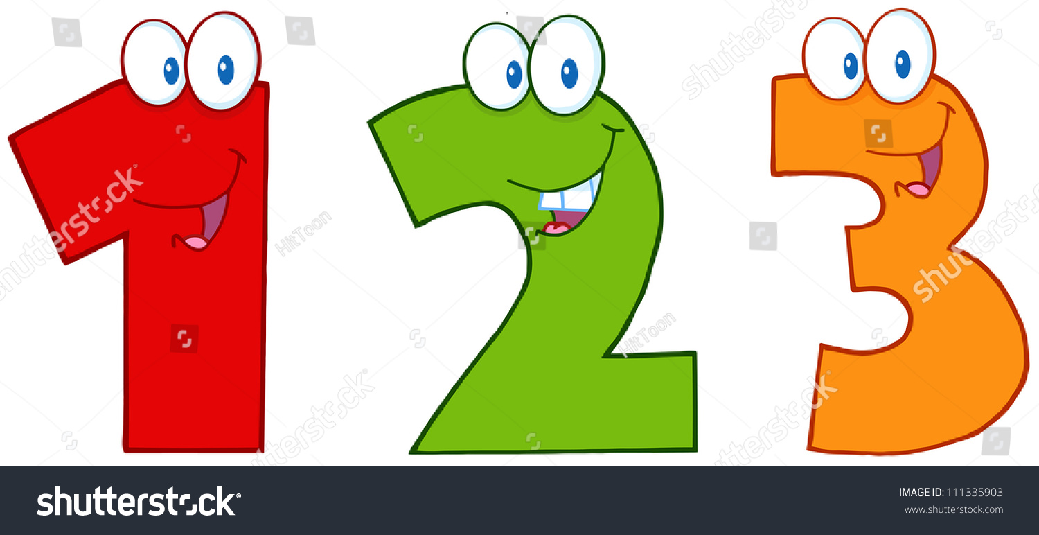 Numbers Onetwo Three Funny Cartoon Mascot Stock Illustration 111335903 ...