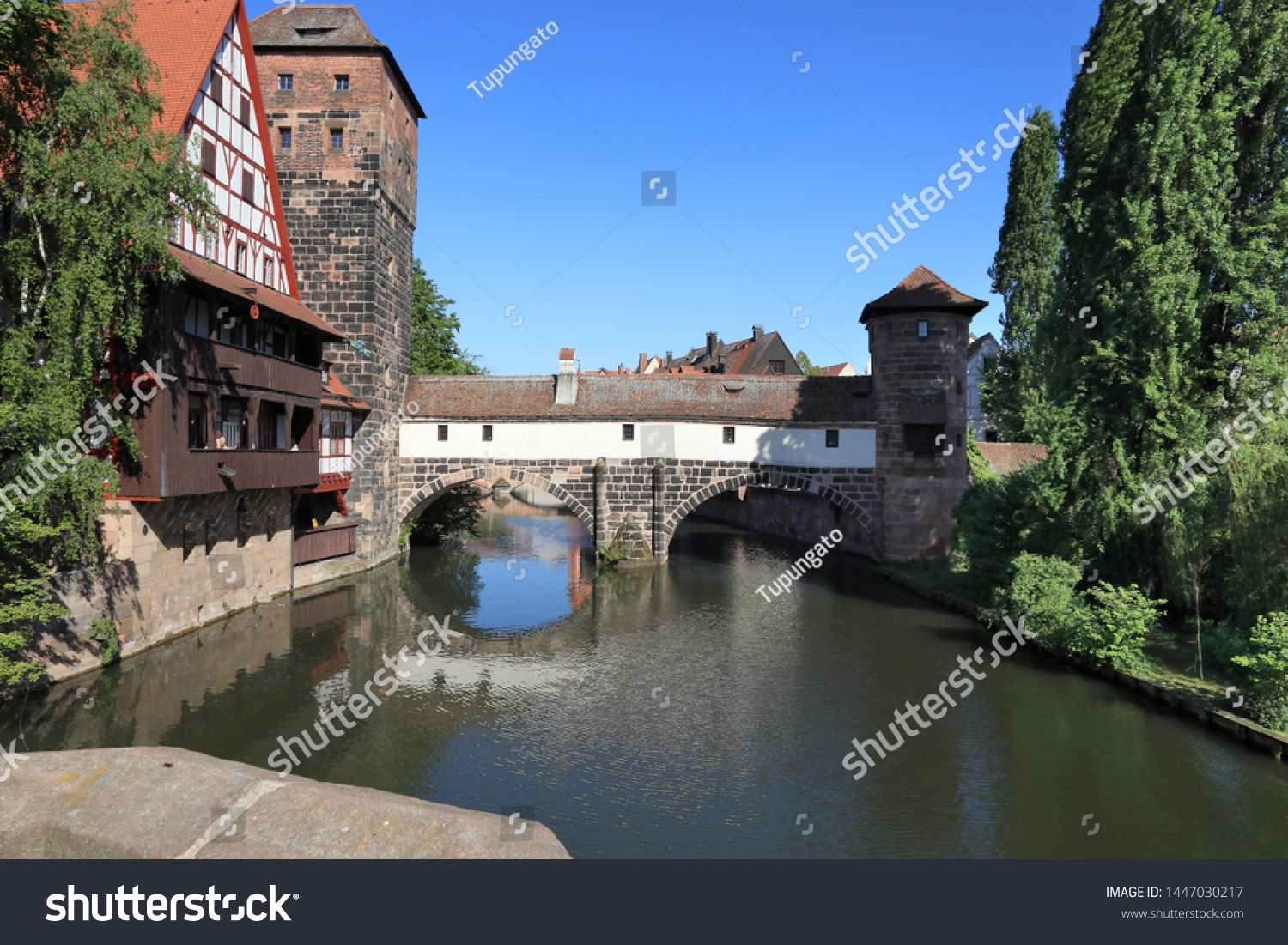 Nuremberg City Germany Wasserturm Medieval Tower Stock Photo Edit