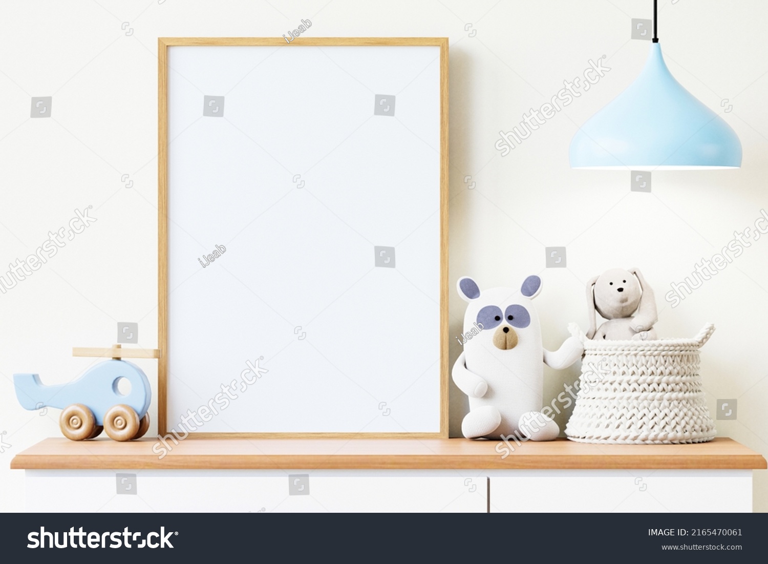 Nursery Digital Mockup Frame Mockup Nursery Stock Illustration