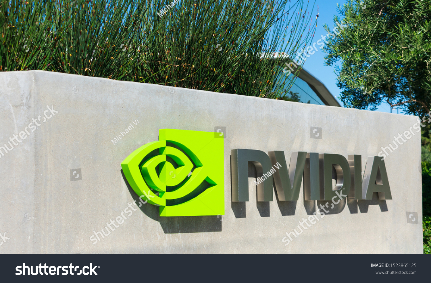 Nvidia Logo Sign Company Headquarters Silicon Stock Photo Edit Now